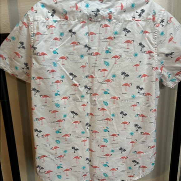 Denim and flowers short sleeve shirt - Picture 4 of 6